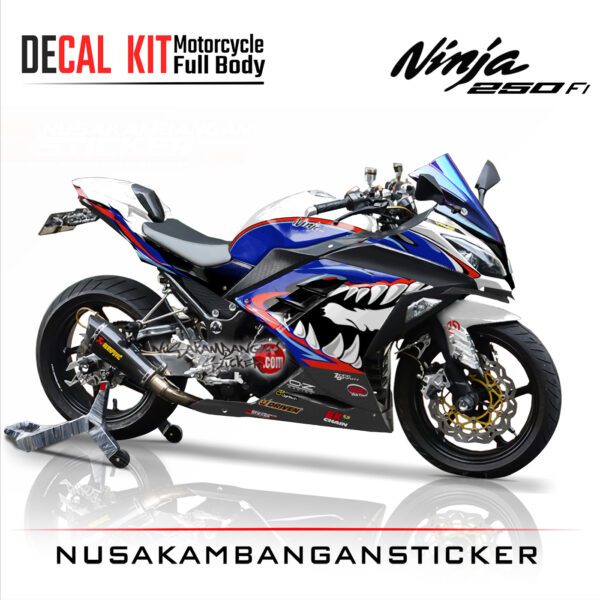 Decal Stiker Kawasaki Ninja 250 Fi NEW SHARK Sticker Full Body Nusakambangansticker