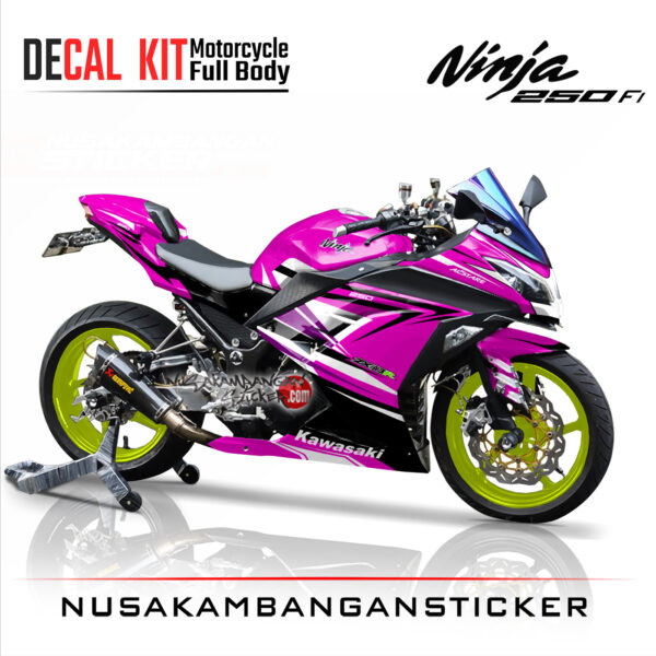 Decal Stiker Kawasaki Ninja 250 Fi PINK GRAFIS Sticker Full Body Nusakambangansticker
