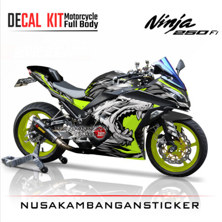 Decal Stiker Kawasaki Ninja 250 Fi WOLF HIJAU Sticker Full Body Nusakambangansticker