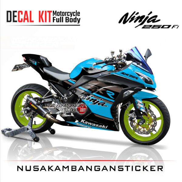 Decal Stiker Kawasaki Ninja 250 Fi ZXR BIRU Sticker Full Body Nusakambangansticker