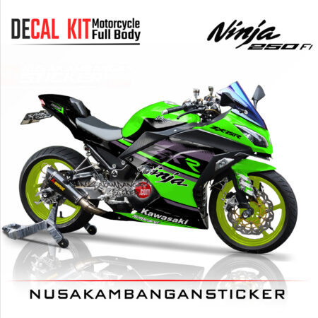 Decal Stiker Kawasaki Ninja 250 Fi ZXR HIJAU Sticker Full Body Nusakambangansticker