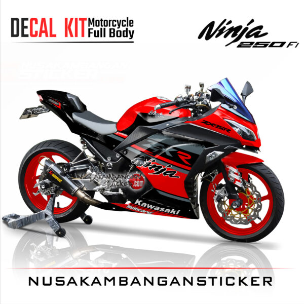 Decal Stiker Kawasaki Ninja 250 Fi ZXR Merah Sticker Full Body Nusakambangansticker