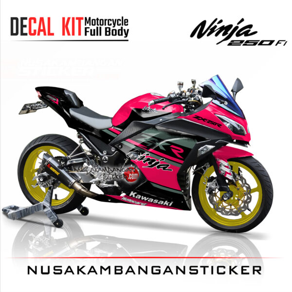 Decal Stiker Kawasaki Ninja 250 Fi ZXR PINK Sticker Full Body Nusakambangansticker