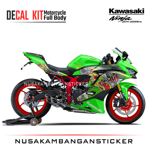 Decal Stiker Kawasaki Ninja ZX25R Livery Helmet RX7 Hijau Sticker Full Body Nusakambangansticker