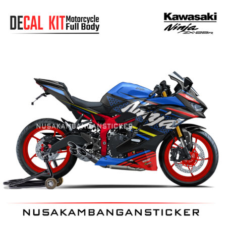 Decal Stiker Kawasaki Ninja ZX25R Livery KRT Biru Sticker Full Body Nusakambangansticker