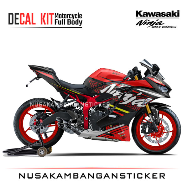 Decal Stiker Kawasaki Ninja ZX25R Livery KRT Merah Sticker Full Body Nusakambangansticker