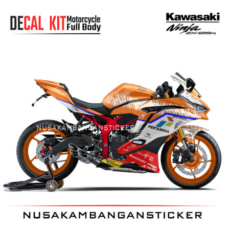 Decal Stiker Kawasaki Ninja ZX25R Livery Mandalika Racing Team Orens Sticker Full Body Nusakambangansticker