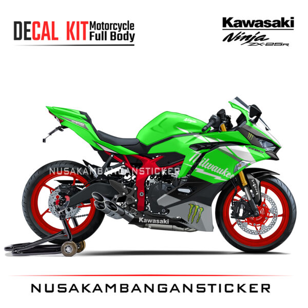 Decal Stiker Kawasaki Ninja ZX25R Milwauke Hijau Sticker Full Body Nusakambangansticker
