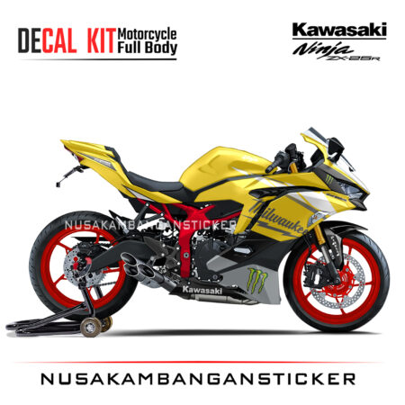 Decal Stiker Kawasaki Ninja ZX25R Milwauke Kuning Sticker Full Body Nusakambangansticker