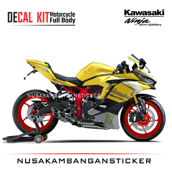 Decal Stiker Kawasaki Ninja ZX25R Milwauke Kuning Sticker Full Body Nusakambangansticker