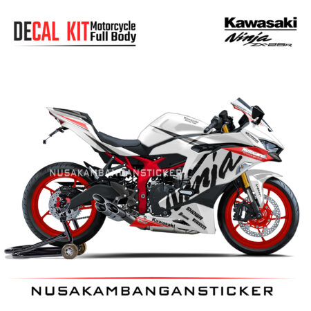 Decal Stiker Kawasaki Ninja ZX25R Motocard Putih Sticker Full Body Nusakambangansticker