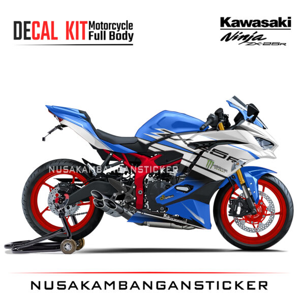 Decal Stiker Kawasaki Ninja ZX25R Racing Biru Kawasaki Sticker Full Body Nusakambangansticker