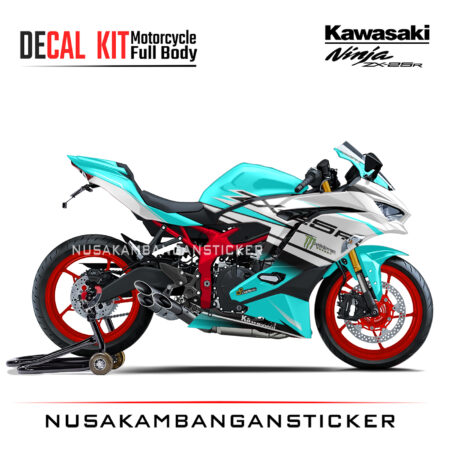 Decal Stiker Kawasaki Ninja ZX25R Racing Biru Tosca Kawasaki Sticker Full Body Nusakambangansticker