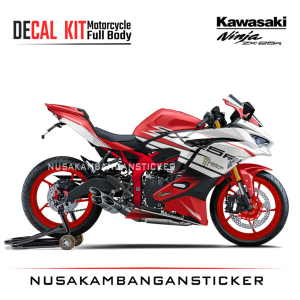 Decal Stiker Kawasaki Ninja ZX25R Racing Red Sticker Full Body Nusakambangansticker