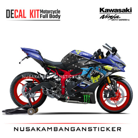 Decal Stiker Kawasaki Ninja ZX25R Shark AGV Biru Sticker Full Body Nusakambangansticker