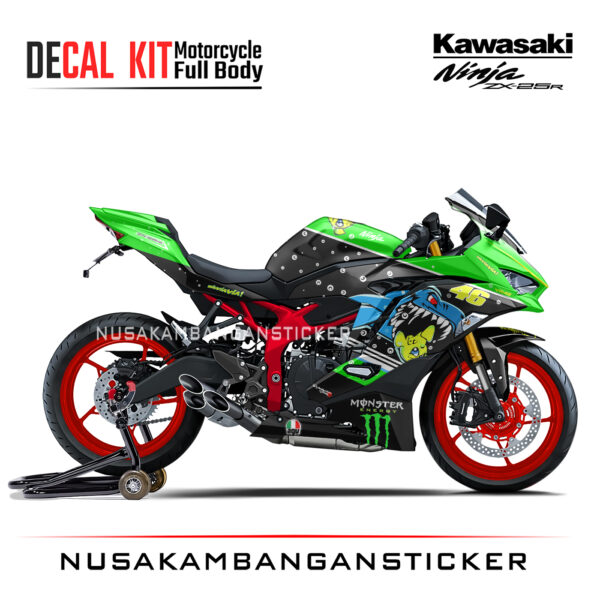 Decal Stiker Kawasaki Ninja ZX25R Shark AGV Hijau Sticker Full Body Nusakambangansticker