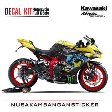 Decal Stiker Kawasaki Ninja ZX25R Shark AGV Kuning Sticker Full Body Nusakambangansticker