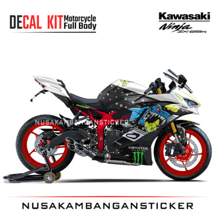 Decal Stiker Kawasaki Ninja ZX25R Shark AGV Putih Sticker Full Body Nusakambangansticker