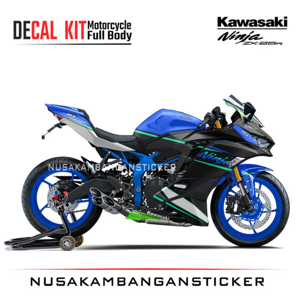 Decal Stiker Kawasaki Ninja ZX25R Strip Biru Sticker Full Body Nusakambangansticker
