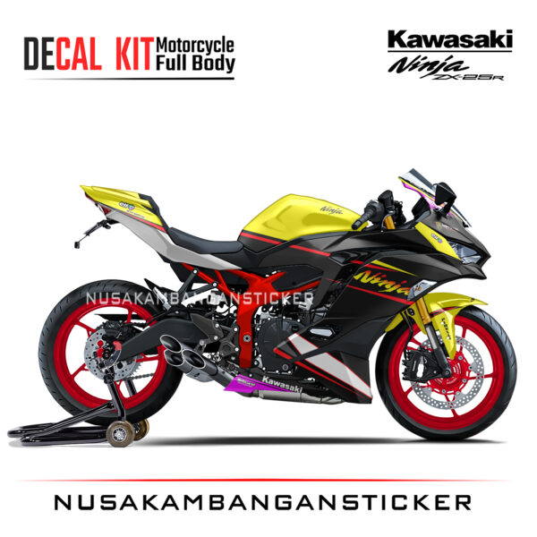 Decal Stiker Kawasaki Ninja ZX25R Strip Kuning Sticker Full Body Nusakambangansticker