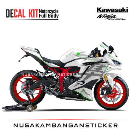 Decal Stiker Kawasaki Ninja ZX25R Trickstar Putih Hayabusa Sticker Full Body Nusakambangansticker