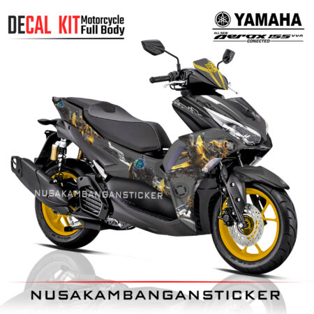 Decal-Yamaha All New Aerox Connected 155 Bumblebe Abu 03 Sticker Full Body Nusakambangan Sticker