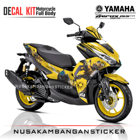 Decal-Yamaha All New Aerox Connected 155 Bumblebe Kuning 04 Sticker Full Body Nusakambangan Sticker