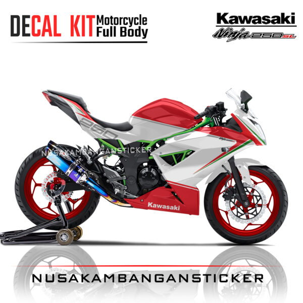Decal stiker Kawasaki Ninja 250 SL Mono Livery Ducati Panigale Sticker Full Body Nusakambangansticker