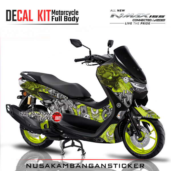 Decal stiker all new nmax 155 DRAGON VENOM HIJAU LIME Stiker Full Body Nusakambangansticker