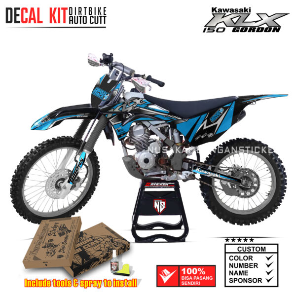 DECAL KIT STICKER KAWASAKI KLX 150 GORDON GASTRACK RACE TOSCA02