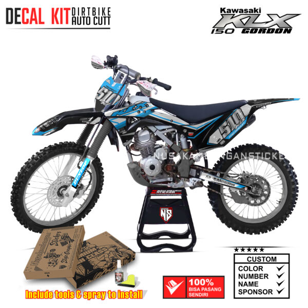 DECAL KIT STICKER KAWASAKI KLX 150 GORDON LINE PROCIRCUIT RACING TOSCA03