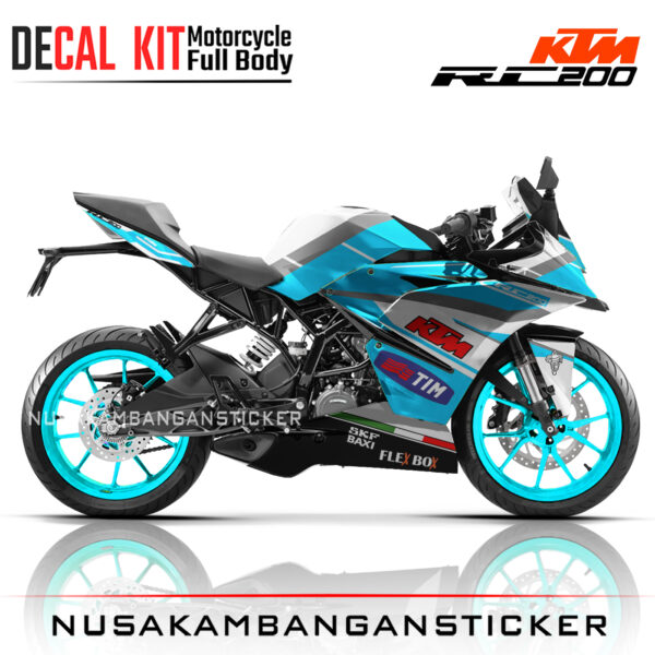 DECAL KIT STICKER KTM RC200 GRAFIS DUCATI TEAM TOSCA01 KTM GRAPHIC MOTORCYCLE