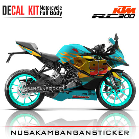 DECAL KIT STICKER KTM RC200 GRAFIS MCQUEEN 95 RACING TOSCA03 KTM GRAPHIC MOTORCYCLE