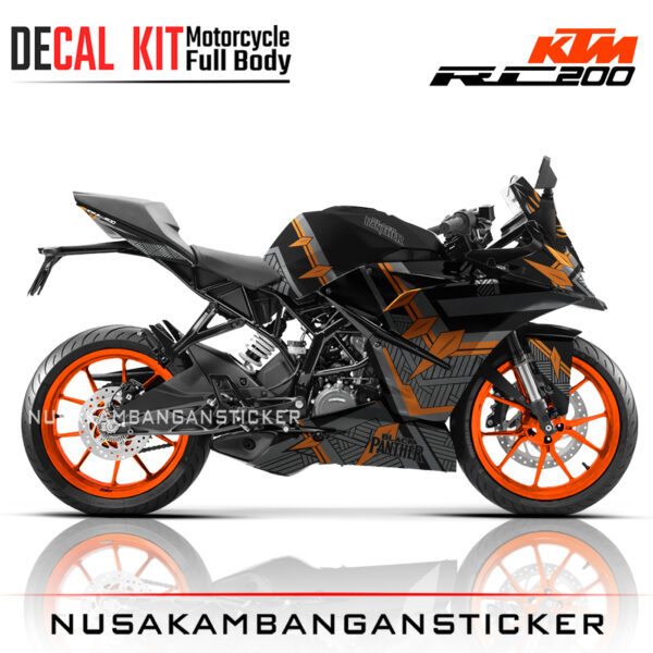 DECAL KIT STICKER KTM RC200 GRAFIS PANTHER OREN04 KTM GRAPHIC MOTORCYCLE