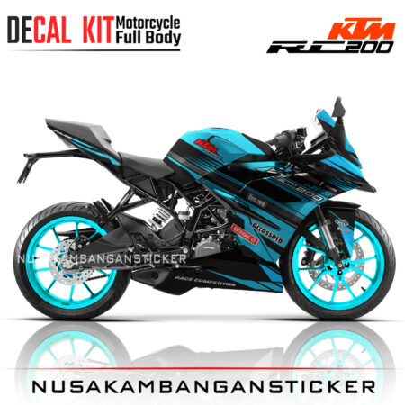 DECAL KIT STICKER KTM RC200 GRAFIS RIZOMA RACE TOSCA04 KTM GRAPHIC MOTORCYCLE