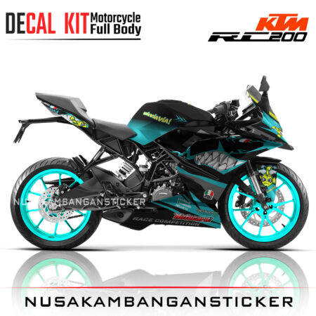 DECAL KIT STICKER KTM RC200 GRAFIS SHARKS AGV46 TOSCA05 KTM GRAPHIC MOTORCYCLE