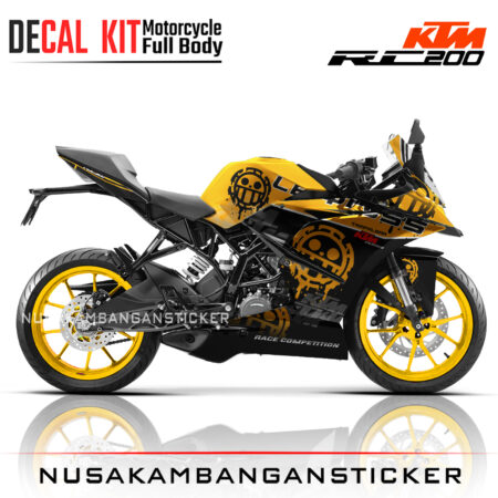 DECAL KIT STICKER KTM RC200 LIVERY LE QROSS KUNING04 KTM RAPHIC MOTORCYCLE