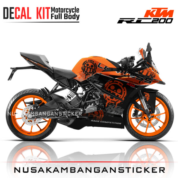 DECAL KIT STICKER KTM RC200 LIVERY LE QROSS OREN03 KTM RAPHIC MOTORCYCLE