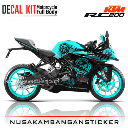 DECAL KIT STICKER KTM RC200 LIVERY LE QROSS TOSCA01 KTM RAPHIC MOTORCYCLE