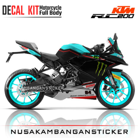 DECAL KIT STICKER KTM RC200 LIVERY ZX10R RACING TOSCA02 KTM GRAPHIC MOTORCYCLE