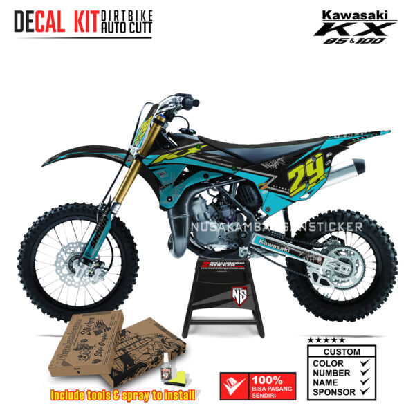 DECAL KIT STICKER KX 85 KX 100 GRAFIS STICK PROTAPER CROSS TOSCA01 KAWASAKI GRAPHIC KIT MOTOCROSS