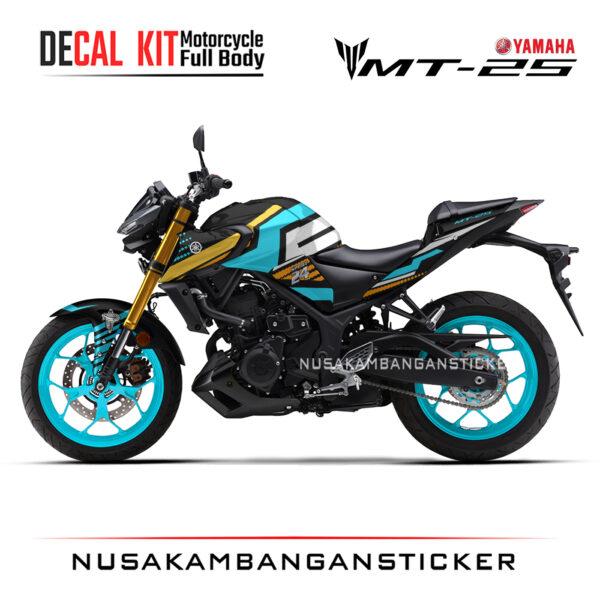 DECAL KIT STICKER YAMAHA MT25 2020 DESAIN BLACK SPORTY24 01 STICKER FULL BODY