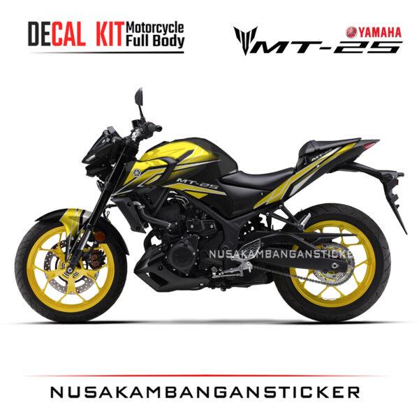 DECAL KIT STICKER YAMAHA MT25 2020 DESAIN KUNING03 LAYER RACING MT25 STICKER FULL BODY