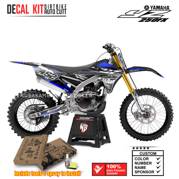 DECAL KIT SUPERMOTO DIRTBIKE YAMAHA YZ250FX BRAPPH MOTOCROSS RACING BLUE04 STICKER DECALS