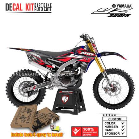 DECAL KIT SUPERMOTO DIRTBIKE YAMAHA YZ250FX GRAFIS FLAG RACE RACING RED02 STICKER DECALS