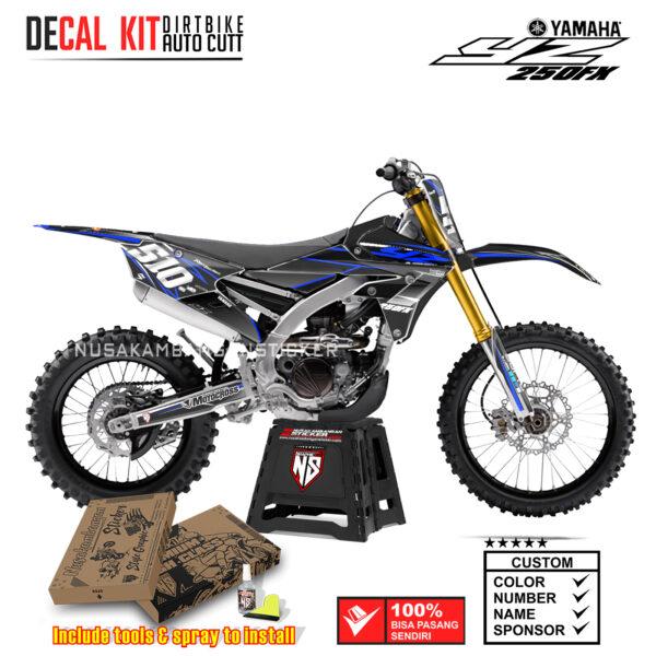 DECAL KIT SUPERMOTO DIRTBIKE YAMAHA YZ250FX GRAFIS GREEN MOTOCROSS RACIING BLUE02 STICKER DECALS