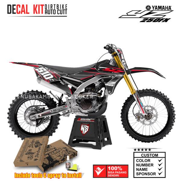 DECAL KIT SUPERMOTO DIRTBIKE YAMAHA YZ250FX GRAFIS GREEN MOTOCROSS RACIING RED04 STICKER DECALS