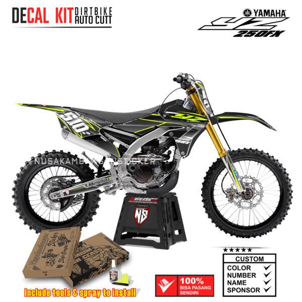 DECAL KIT SUPERMOTO DIRTBIKE YAMAHA YZ250FX GRAFIS GREEN MOTOCROSS RACIING YELLOW05 STICKER DECALS