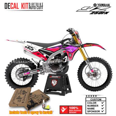 DECAL KIT SUPERMOTO DIRTBIKE YAMAHA YZ250FX GRAFIS KYB FX RACING RED03 GRAPHIC STICKER