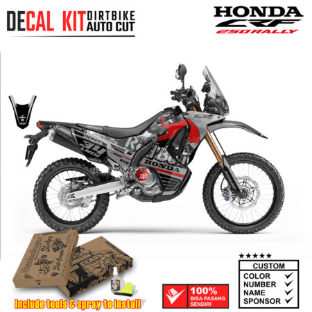 Decal Kit Dirtbike Supermoto sticker Honda CRF 250 Rally grey bull Graphic Kit